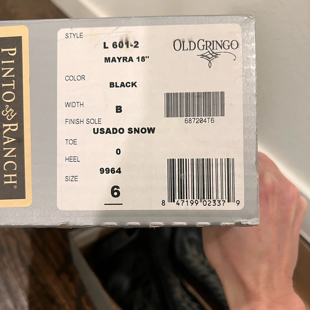 Old Gringo Mayra Black Boot - Picture 9 of 10